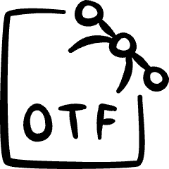 Design File Otf Icon from Freehand Set