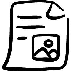 Design File Text Image Icon from Freehand Set