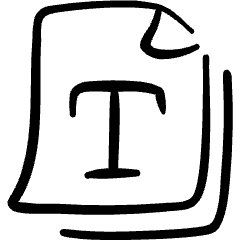 Design File Text Icon from Freehand Set