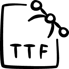 Design File Ttf Icon from Freehand Set