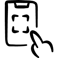 Design Process Smartphone Touch Icon from Freehand Set