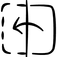 Flip Left Icon from Freehand Set