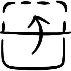 Flip Up Icon from Freehand Set