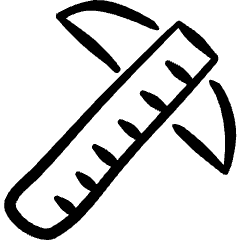 Ruler T Icon from Freehand Set