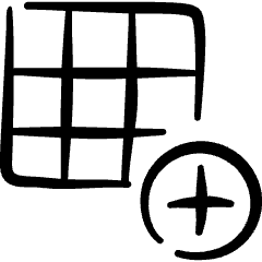 Layers Grid Add Icon from Freehand Set