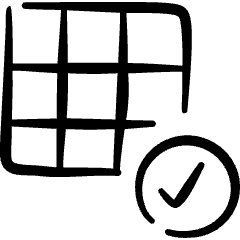 Layers Grid Check Icon from Freehand Set