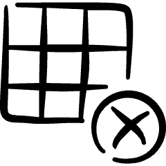 Layers Grid Remove Icon from Freehand Set