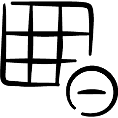 Layers Grid Subtract Icon from Freehand Set