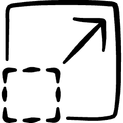 Resize Expand Corner Icon from Freehand Set