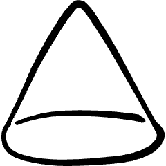 Shape Cone Icon from Freehand Set