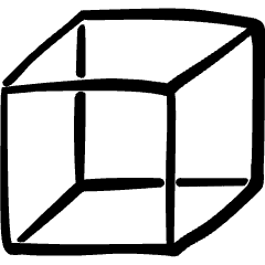 Shape Cube Icon from Freehand Set