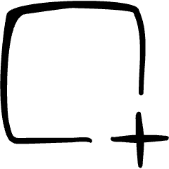 Shape Square Add Icon from Freehand Set