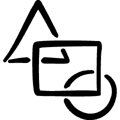 Shape Triangle Circle Icon from Freehand Set