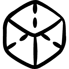 Square Wireframe 3d Icon from Freehand Set