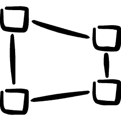 Vectors Anchor Rectangle Icon from Freehand Set