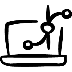 Vectors Laptop Icon from Freehand Set