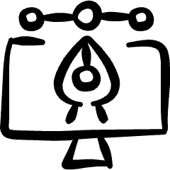 Vectors Monitor Icon from Freehand Set