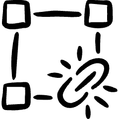 Vectors Square Link Broken Icon from Freehand Set