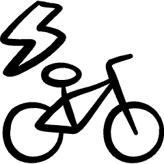 Clean Bicycle Icon from Freehand Set