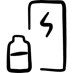 Clean Car Battery Level Charge Icon from Freehand Set