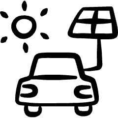 Clean Car Solar Powered Car Sun 1 Icon from Freehand Set