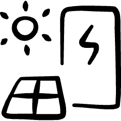 Clean Car Solar Powered Icon from Freehand Set