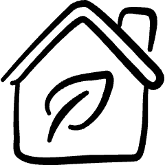 Eco House Icon from Freehand Set