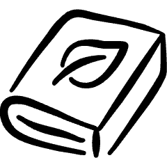 Ecology Leaf Book Close Icon from Freehand Set