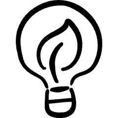 Ecology Leaf Bulb Idea Icon from Freehand Set