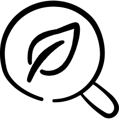 Ecology Leaf Search Icon from Freehand Set