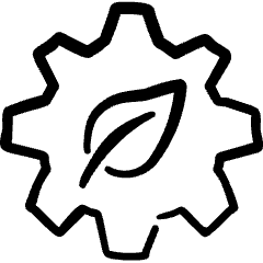 Ecology Leaf Settings Icon from Freehand Set