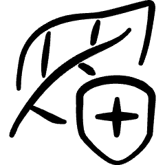 Ecology Leaf Shield Icon from Freehand Set