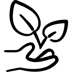 Ecology Plant Hand Icon from Freehand Set