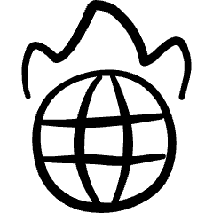 Global Warming Globe Fire Icon from Freehand Set