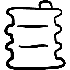 Fossil Energy Barrel Icon from Freehand Set