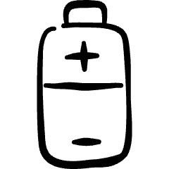 Fossil Energy Battery Icon from Freehand Set