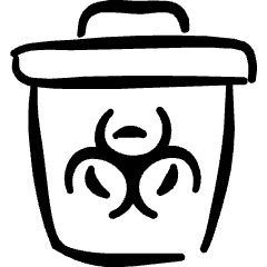 Nuclear Energy Bin Icon from Freehand Set