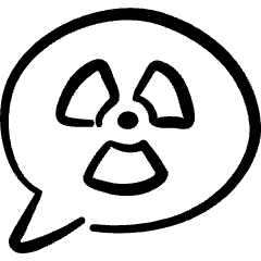 Nuclear Energy Message Icon from Freehand Set