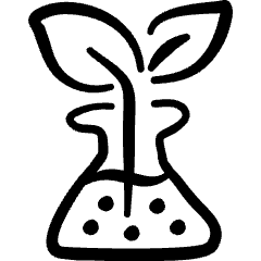 Organic Flask Experiment Icon from Freehand Set