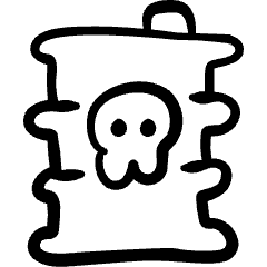 Pollution Barrel Skull Icon from Freehand Set