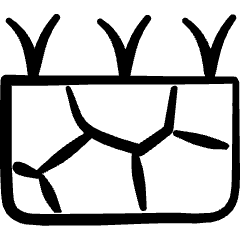 Pollution Cracky Soil Icon from Freehand Set