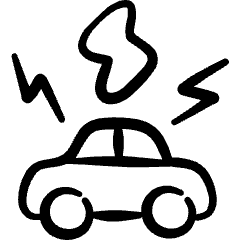 Pollution Electric Car Noise Icon from Freehand Set