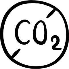 Pollution Non No Co2 Carbondioxide Symbol Sign Icon from Freehand Set