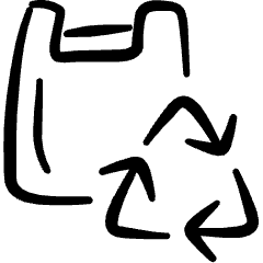 Recycling Bag Icon from Freehand Set