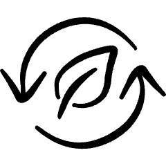 Recycling Refresh Leaf Icon from Freehand Set