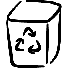 Recycling Trash Bin 1 Icon from Freehand Set