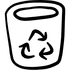 Recycling Trash Bin 2 Icon from Freehand Set