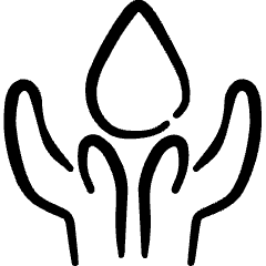 Water Protection Drop Hold Icon from Freehand Set