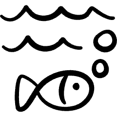 Water Protection Fish Icon from Freehand Set