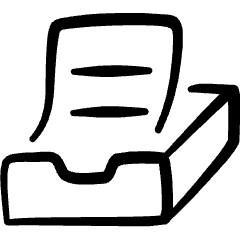Drawer Document File Icon from Freehand Set